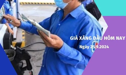 Giá xăng dầu hôm nay 25/9/2024: Tăng nhẹ