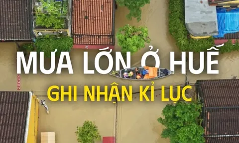Mưa lớn ở Huế ghi nhận kỷ lục