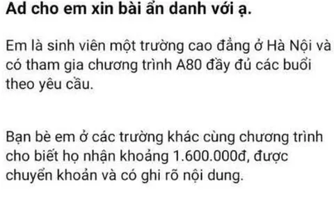 Chỉ nhận 940.000 đồng tiền tập luyện A80, sinh viên tố trường "mập mờ": Hiệu trường đổi vé gấp về Hà Nội