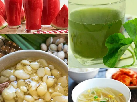 Làm món ăn, bài thuốc phòng say nắng đơn giản từ rau củ quả
