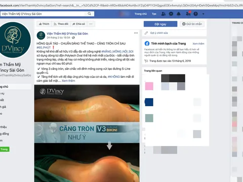Viện thẩm mỹ D’Vincy cơ sở Sài Gòn bị phạt 35 triệu đồng