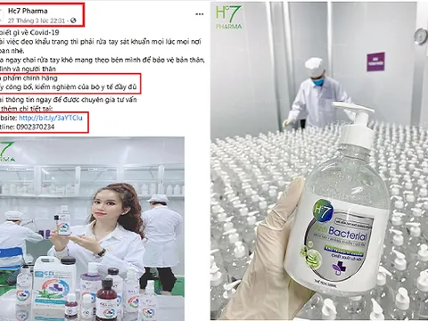 Xịt kháng khuẩn HC7, Gel rửa tay khô Anti Bacterial chưa sản xuất mà vẫn lưu hành