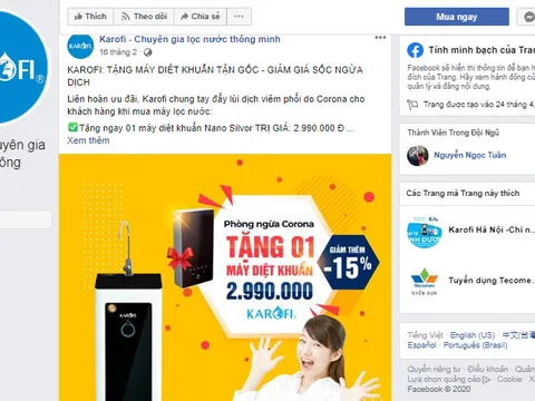 Máy lọc nước nano bạc diệt virus corrona, vi khuẩn hay gây hại sức khỏe?