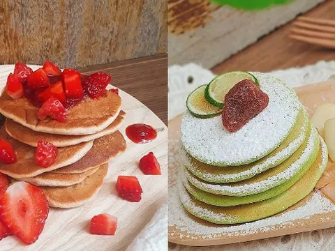 Mẹ hai con Biên Hòa làm bánh pancake từ rau củ quả dễ ợt tuyệt ngon, bánh xốp mịn không cần bột nở