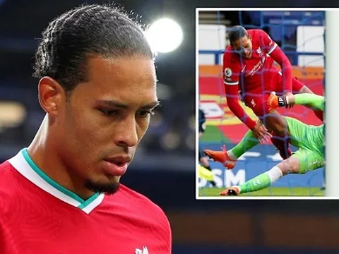 Van Dijk có thể nghỉ hết mùa với chấn thương ở trận Derby Merseyside