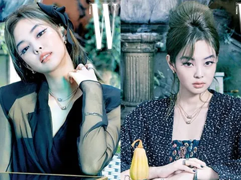Jennie Blackpink trang điểm khác lạ, hóa quý cô thanh lịch trên số báo tháng 11 của W Korea