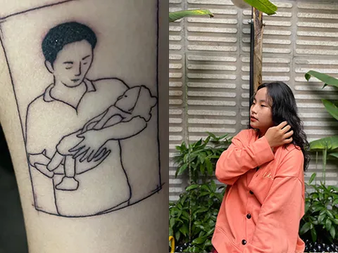 Cô gái 15 tuổi khoe hình xăm được bố bế trên tay lúc đỏ hỏn đã khiến nhiều người nghẹn ngào