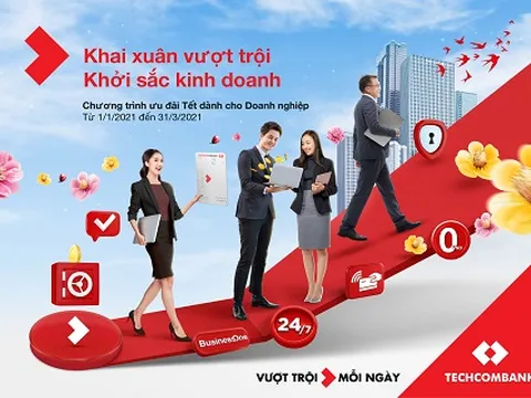 Techcombank triển khai chương trình ưu đãi Tết-"Khởi sắc năm vượt trội" cho khách hàng doanh nghiệp