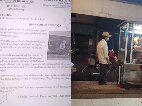 Câu chuyện cảm động về hộp cơm gà 15 nghìn ấm áp tình người vào đề thi học kỳ tỉnh Bến Tre