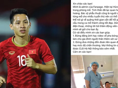 Đại diện cầu thủ Đỗ Hùng Dũng: Xin mọi người đừng đăng ảnh hay video về pha bóng 'kinh hoàng'