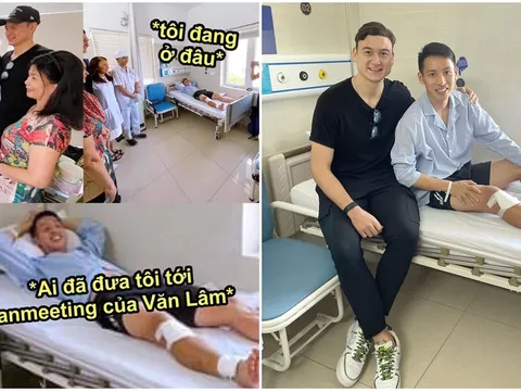 Hậu trường Đặng Văn Lâm tới thăm Hùng Dũng: Mở tiệc giao lưu fan trong phòng bệnh hay gì?