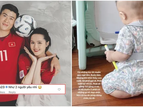 Động thái của cầu thủ Duy Mạnh sau lời than thở ẩn ý của vợ: 'Muốn gục ngã, nhưng cố gắng vì con'