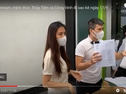 Toàn bộ livestream chính thức của Thủy Tiên và Công Vinh sao kê tài khoản từ thiện ngày 17/9