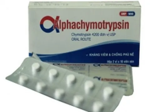 Đề nghị thanh toán BHYT thuốc chứa Alphachymotrypsin dùng đường uống, ngậm dưới lưỡi