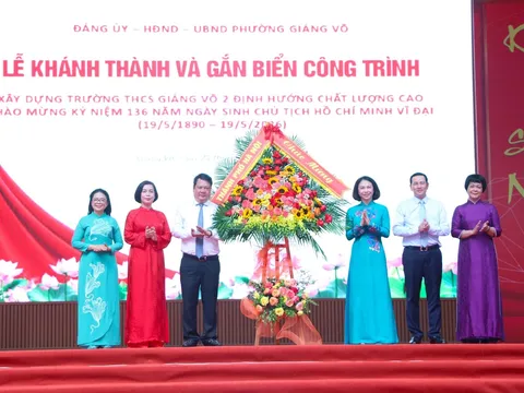 Hà Nội khánh thành, gắn biển trường THCS Giảng Võ 2 định hướng chất lượng cao