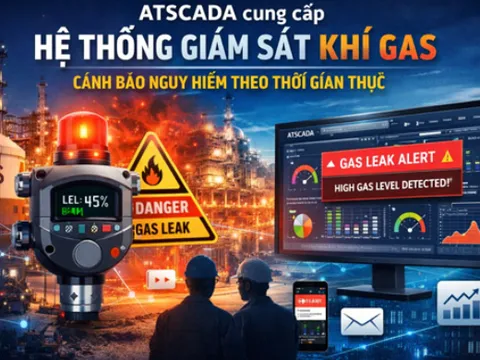 ATSCADA cung cấp Hệ thống SCADA giám sát khí gas giúp cảnh báo nguy hiểm theo thời gian thực