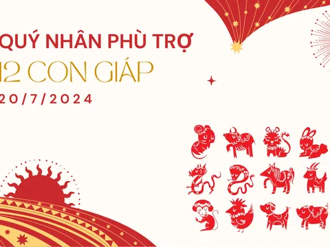 Quý nhân phù hộ cho 12 con giáp ngày 20/7/2024