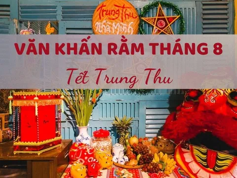 Văn khấn Rằm Tháng 8 tổ tiên, thần tài Trung Thu 2024 chuẩn