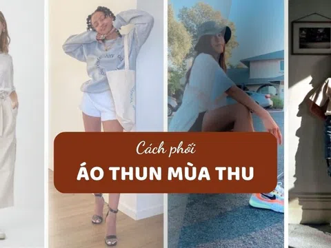 6 cách phối áo thun mùa thu đơn giản mà vẫn xinh yêu, sành điệu