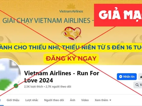 Coi chừng mất tiền vì giải chạy bộ giả mạo Vietnam Airlines