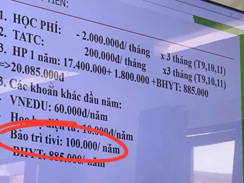 Diễn biến mới vụ phụ huynh bức xúc tiền 'bảo trì tivi' 100.000 đồng