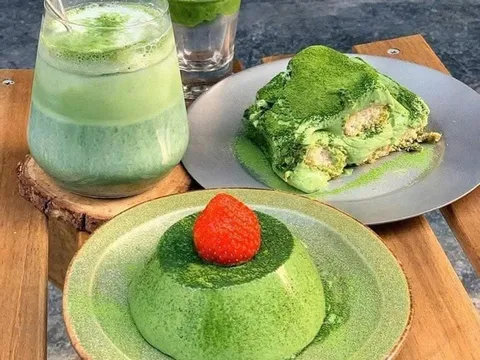 Cơn sốt matcha latte nhuộm xanh quán cà phê, tiệm trà sữa