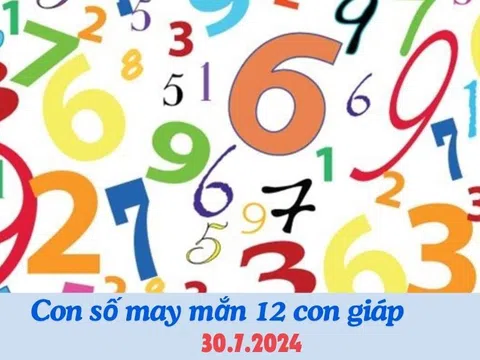 Con số may mắn của 12 con giáp hôm nay thứ ba ngày 30/7/2024