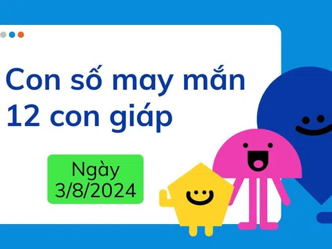 Con số may mắn hôm nay 3/8/2024 - số tài lộc theo 12 con giáp