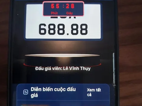 Biển số Thái Nguyên 20A-688.88 chỉ với 1,2 tỉ đồng đã được đấu giá