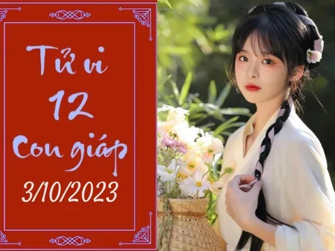 Tử vi vui 12 con giáp hôm nay ngày 3/10/2023: Dần lo nghĩ, Mão may mắn