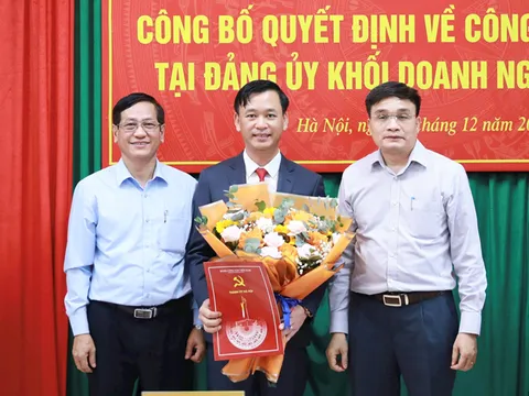 Công bố quyết định của Ban Thường vụ Thành ủy Hà Nội về công tác cán bộ tại Đảng ủy Khối Doanh nghiệp Hà Nội