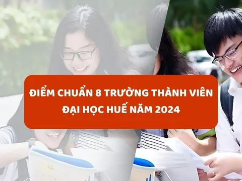 Điểm chuẩn điểm chuẩn 8 trường thành viên Đại học Huế năm 2024