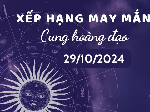 Xếp hạng may mắn 12 cung hoàng đạo 29/10/2024: Cung Bảo Bình có vận khí cực tốt