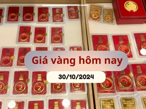 Giá vàng hôm nay 30/10/2024: Vàng thế giới tăng trở lại, vượt mốc kỷ lục