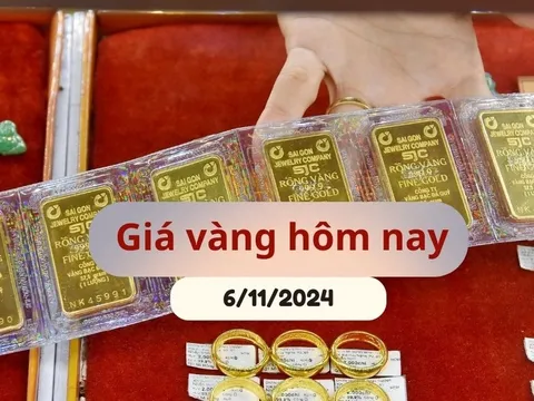 Giá vàng hôm nay 6/11/2024: Vàng nhẫn kéo dài đà giảm