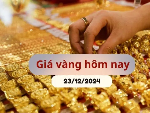 Giá vàng hôm nay 23/12/2024: Vàng SJC và nhẫn trơn bất ngờ vụt tăng