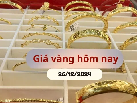 Giá vàng hôm nay 26/12/2024: Đảo chiều tăng trở lại