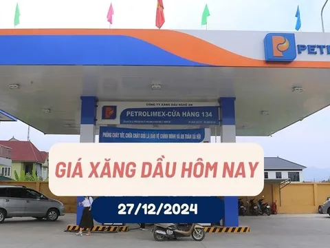 Giá xăng dầu hôm nay (27/12/2024): Đồng loạt lao dốc