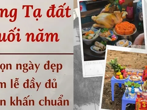 Ý nghĩa lễ tạ đất cuối năm là gì? Chuẩn bị lễ vật cần sắm và mẫu khăn khấn chi tiết