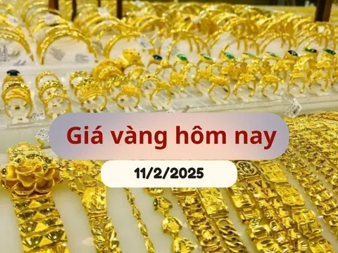 Giá vàng hôm nay 11/2/2025: Đồng loạt tăng dựng đứng