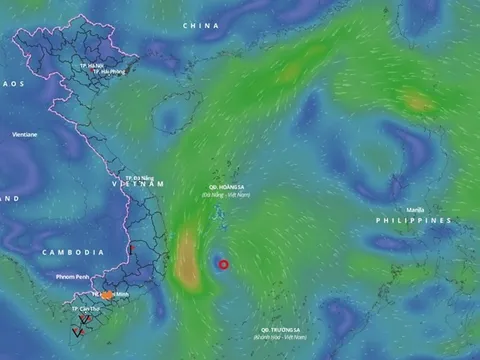 Dự báo mới nhất về vị trí và đường đi của áp thấp nhiệt đới