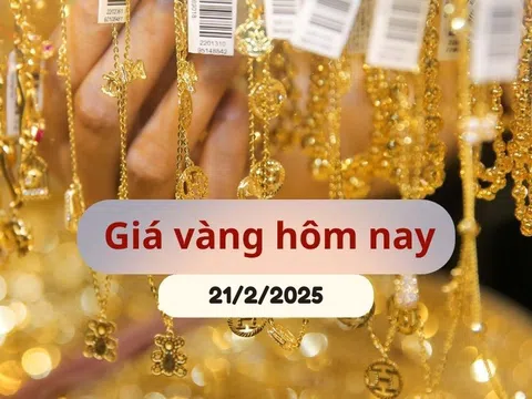 Giá vàng hôm nay 21/2/2025: Tăng 'dựng đứng', vượt ngưỡng 2.950 USD/ounce