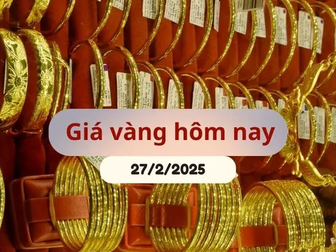 Giá vàng hôm nay 27/2/2025: Trong nước và thế giới rơi tự do