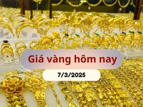 Giá vàng hôm nay 7/3/2025: Vàng SJC và nhẫn trơn tiếp tục đu đỉnh