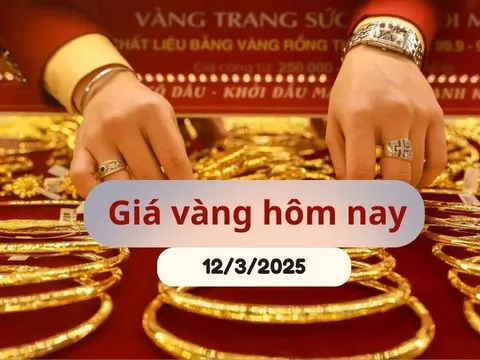 Giá vàng hôm nay 12/3/2025: Tăng mạnh, leo lên kỷ lục mới