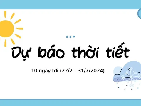 Dự báo thời tiết 10 ngày tới (22/7-31/7)