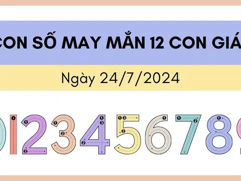 Con số may mắn hôm nay 24/7/2024 theo 12 con giáp