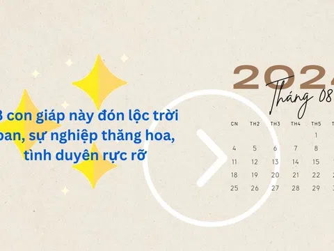 Tháng 8/2024: 3 con giáp này đón lộc trời ban, sự nghiệp thăng hoa, tình duyên rực rỡ