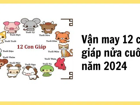 Vận may 12 con giáp nửa cuối 2024: Ai là người may mắn nhất?