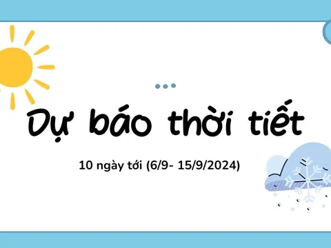 Dự báo thời tiết 10 ngày cho Hà Nội và cả nước (từ 6 - 15/9)